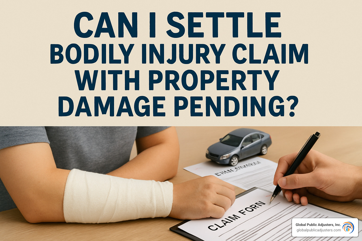 insurance release form document - can i settle bodily injury claim with property damage pending