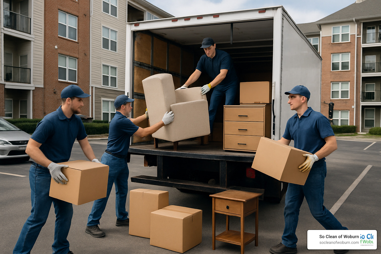 apartment clean out crew loading items into a truck - apartment clean out services near me