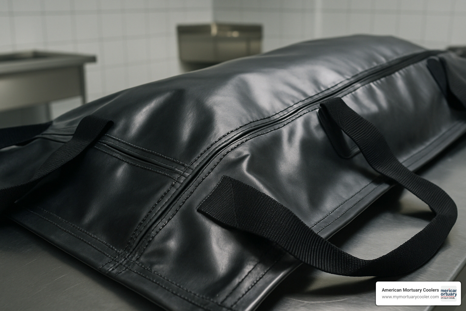 body bag construction details showing reinforced seams and handles - mopec body bags