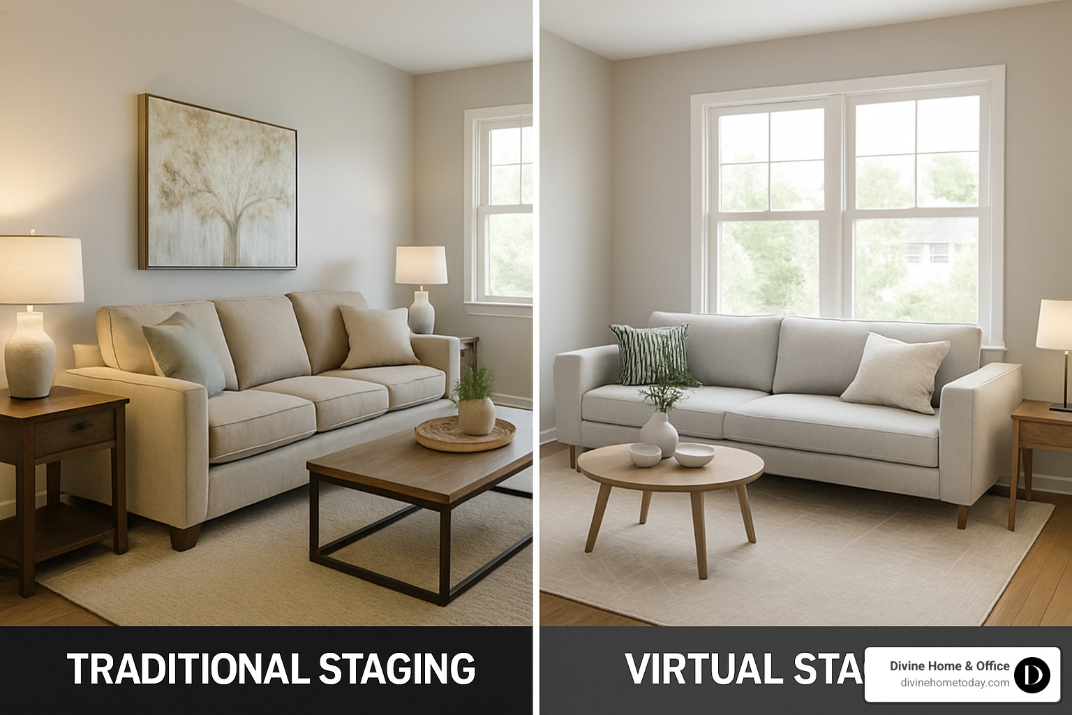 virtual vs traditional home staging comparison - Home staging professionals