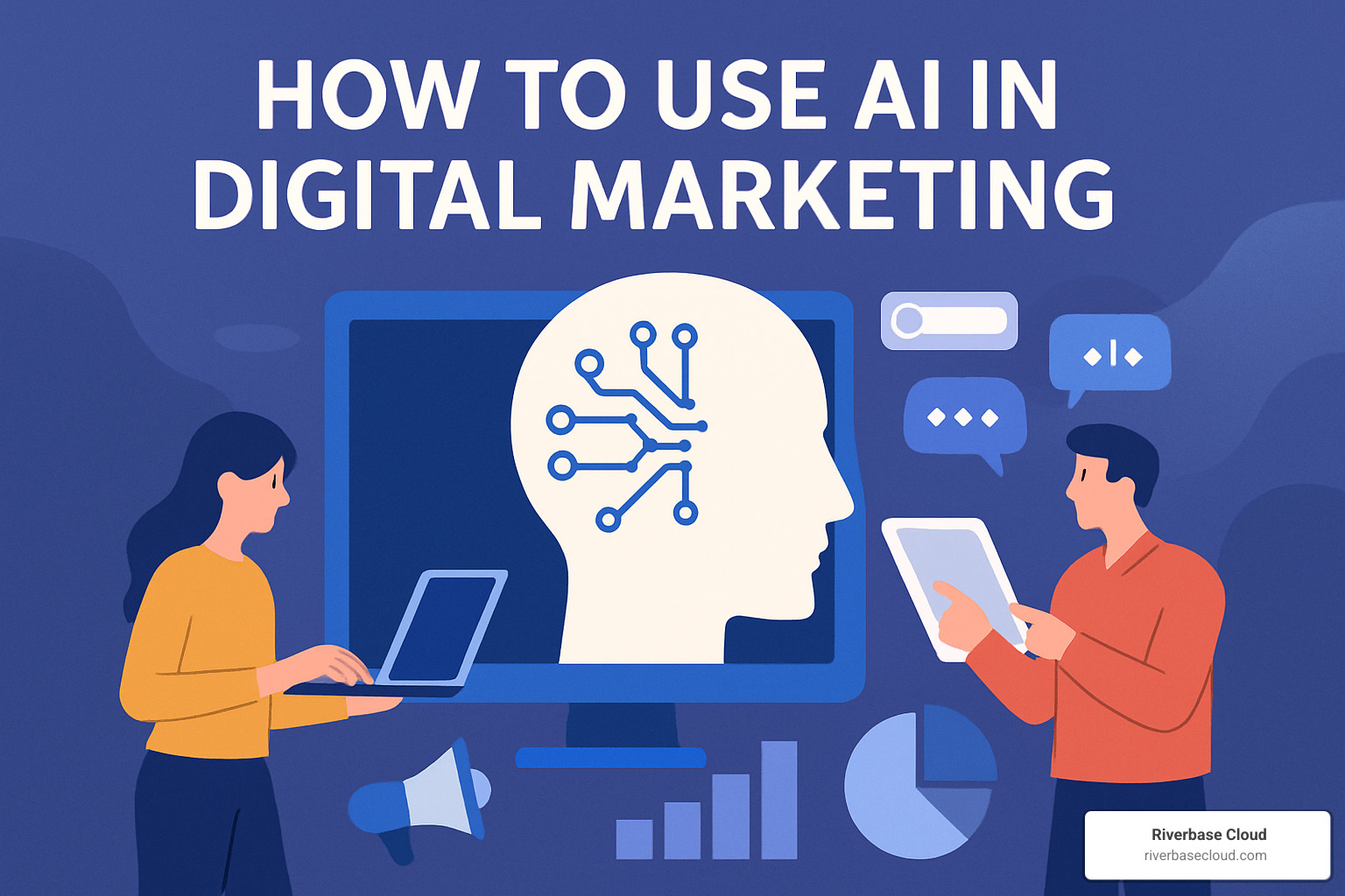 AI marketing dashboard showing campaign performance metrics - how to use ai in digital marketing