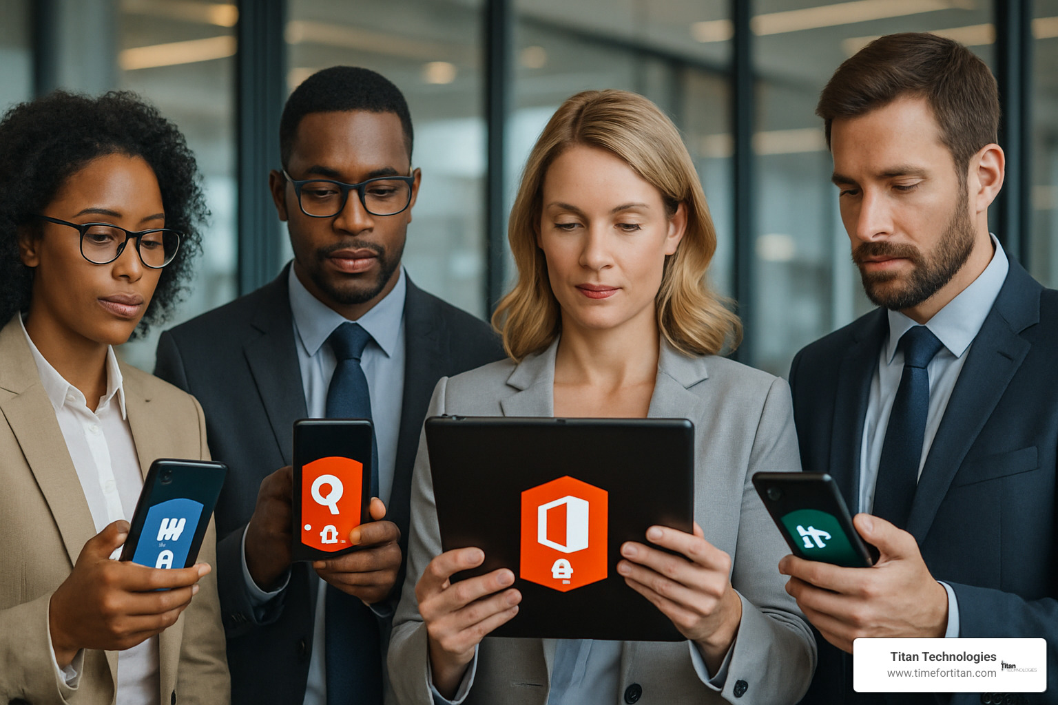 Employees using personal devices for work with secure Office 365 apps - mobile device management for office 365 nj