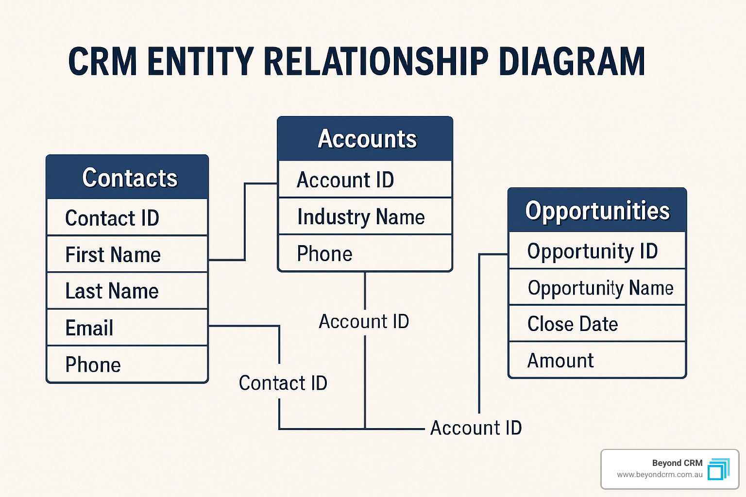 CRM entity relationship diagram - Dynamics CRM data management