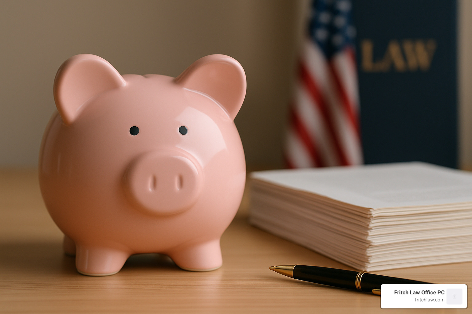 piggy bank with legal documents - average cost for a living trust