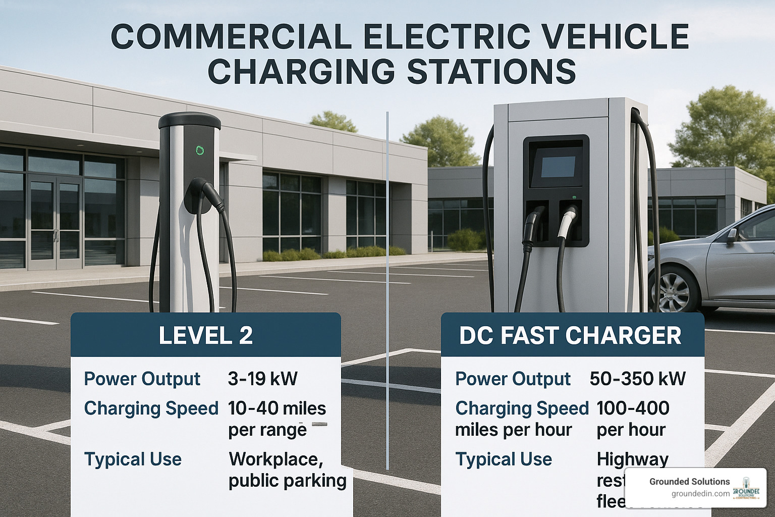 commercial ev charging station types and specifications - Commercial electric vehicle charging