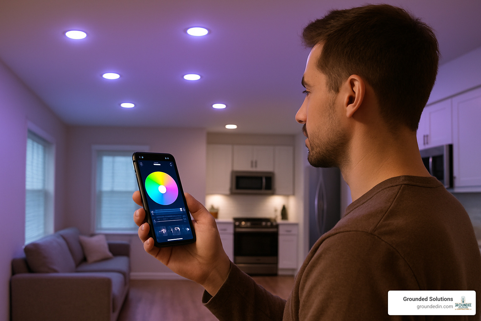 Mobile app controlling smart LED lighting system - LED lighting upgrades