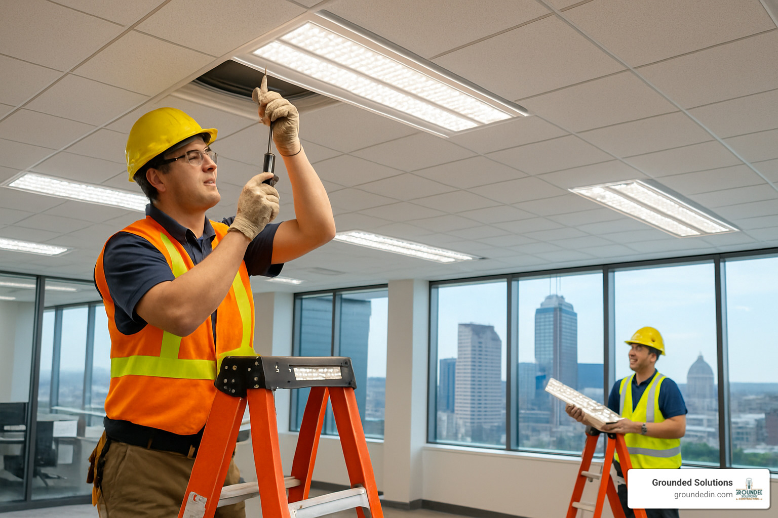 LED lighting upgrade project in Indianapolis commercial building - LED lighting upgrades