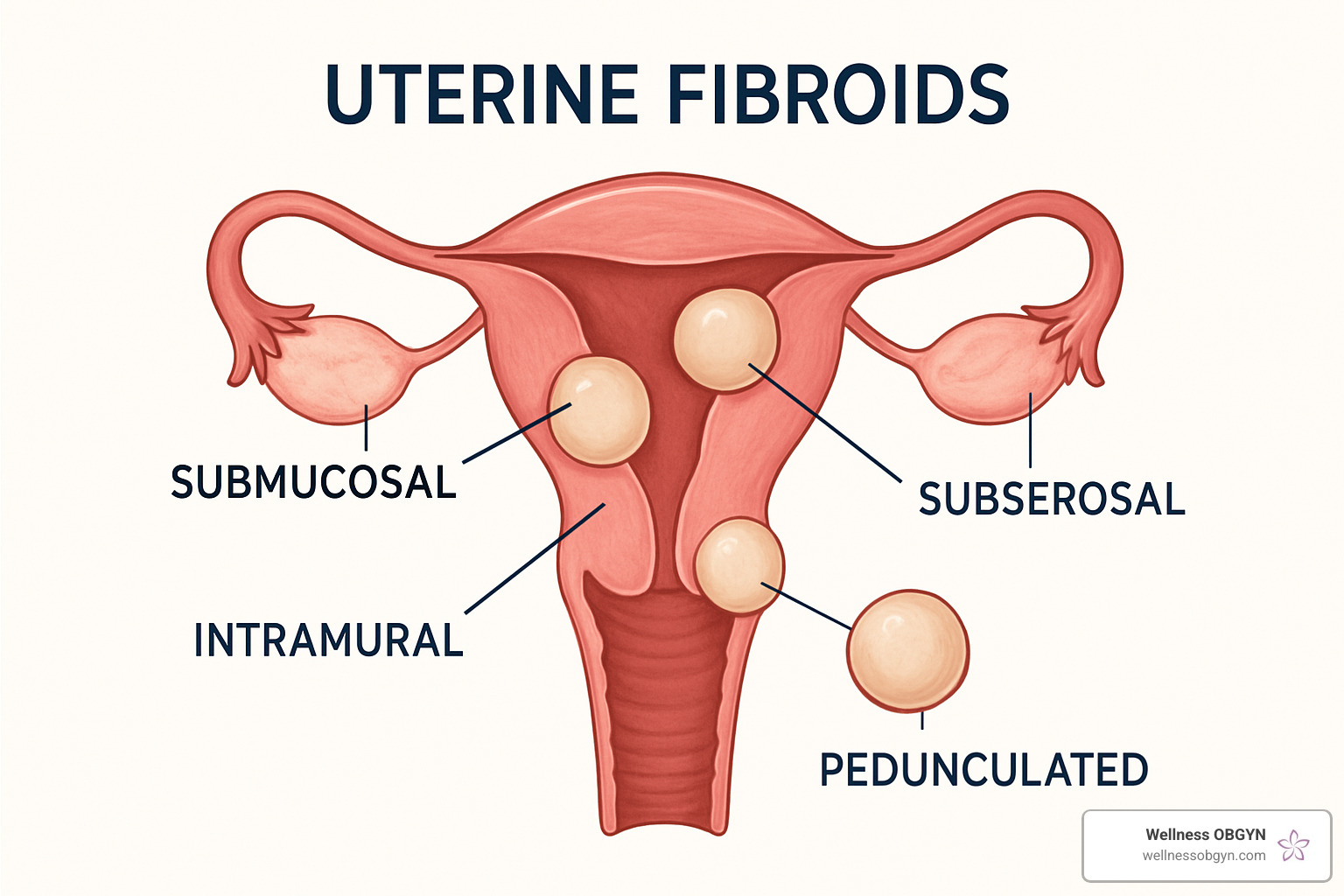 uterine fibroid locations diagram - Female reproductive health issues