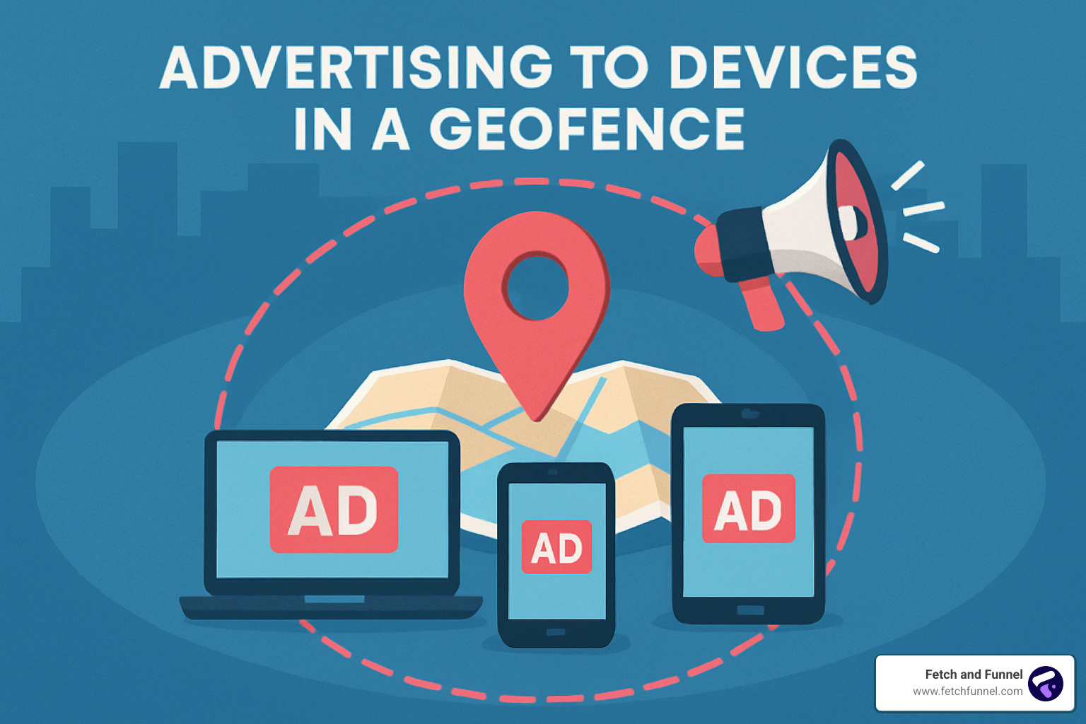 smartphone receiving location-based ad near retail store - advertising to devices in a geofence