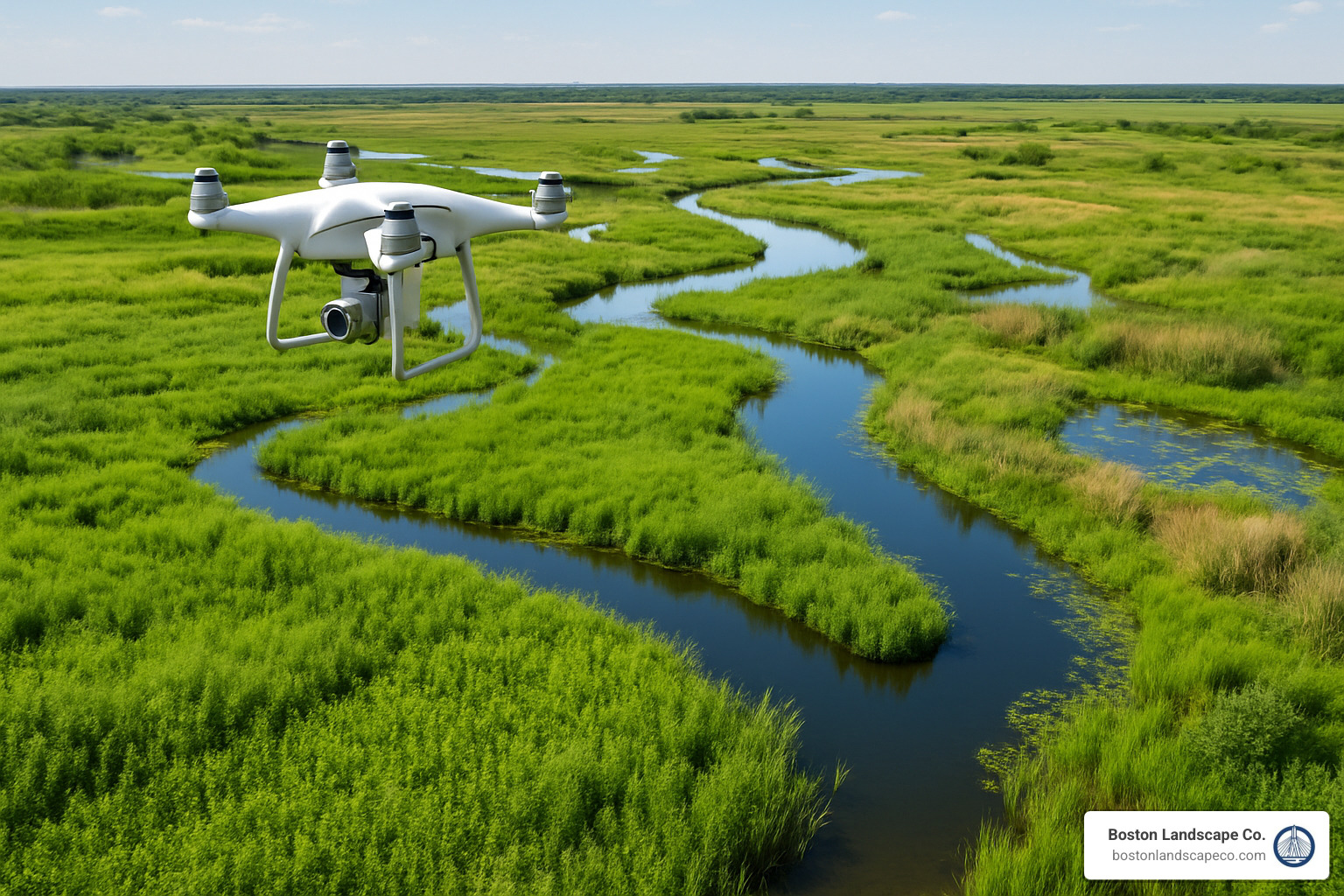 drone monitoring of wetland restoration project - Compensatory Mitigation