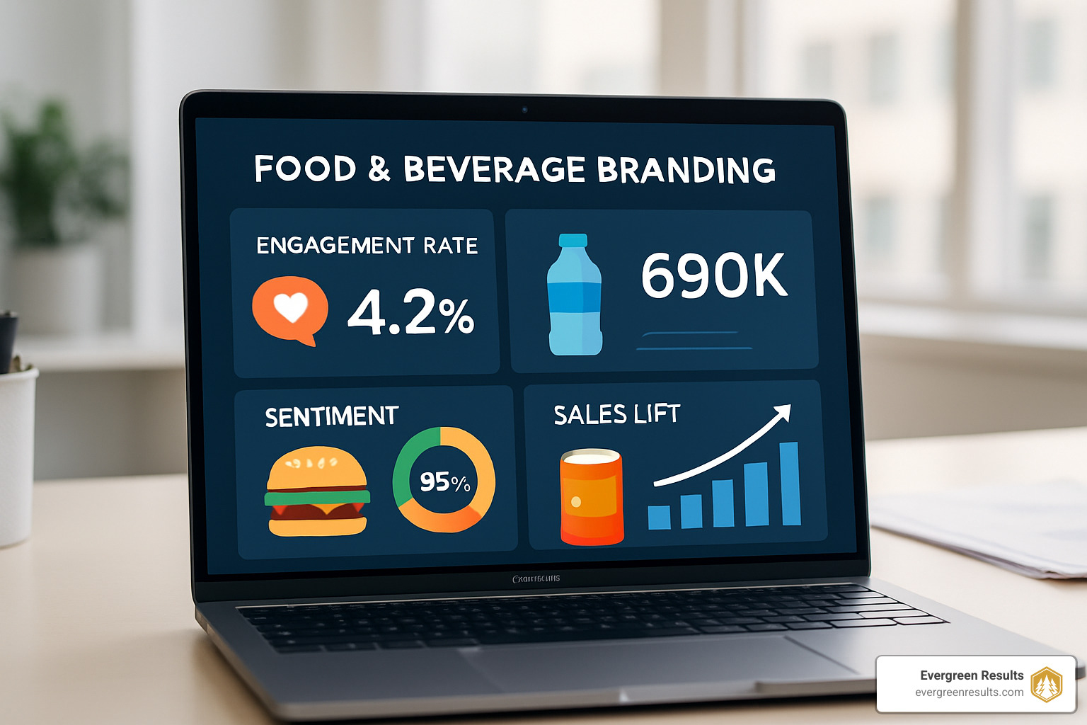 food and beverage branding metrics dashboard - food and beverage branding