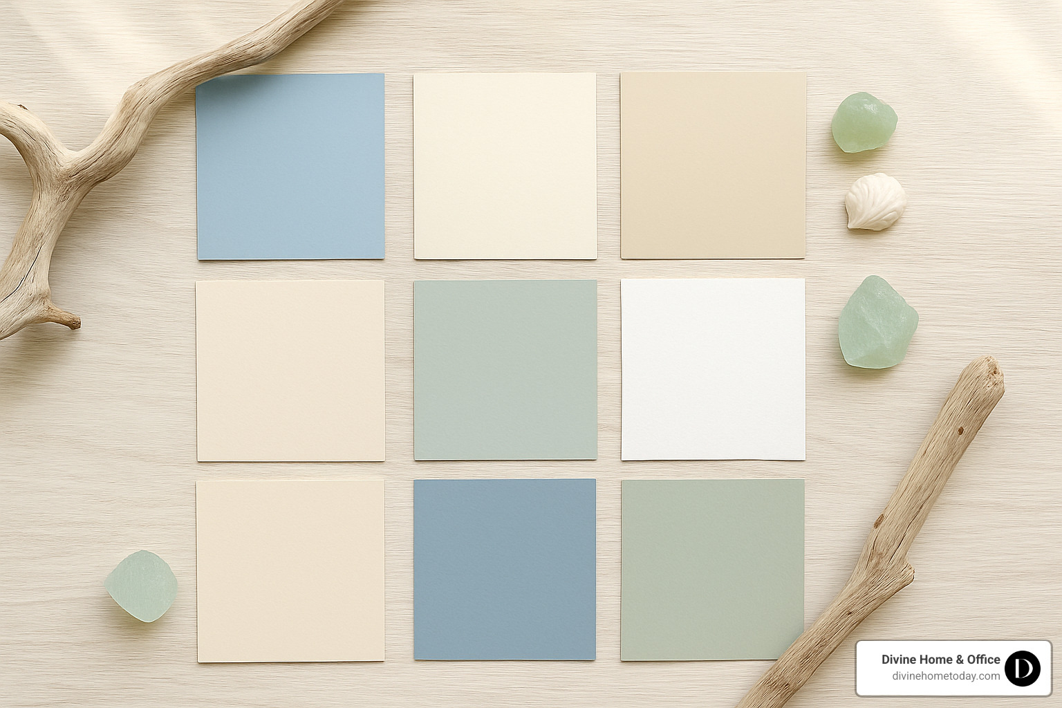 coastal interior color palette with soft blues and warm neutrals - luxury beach house interior design