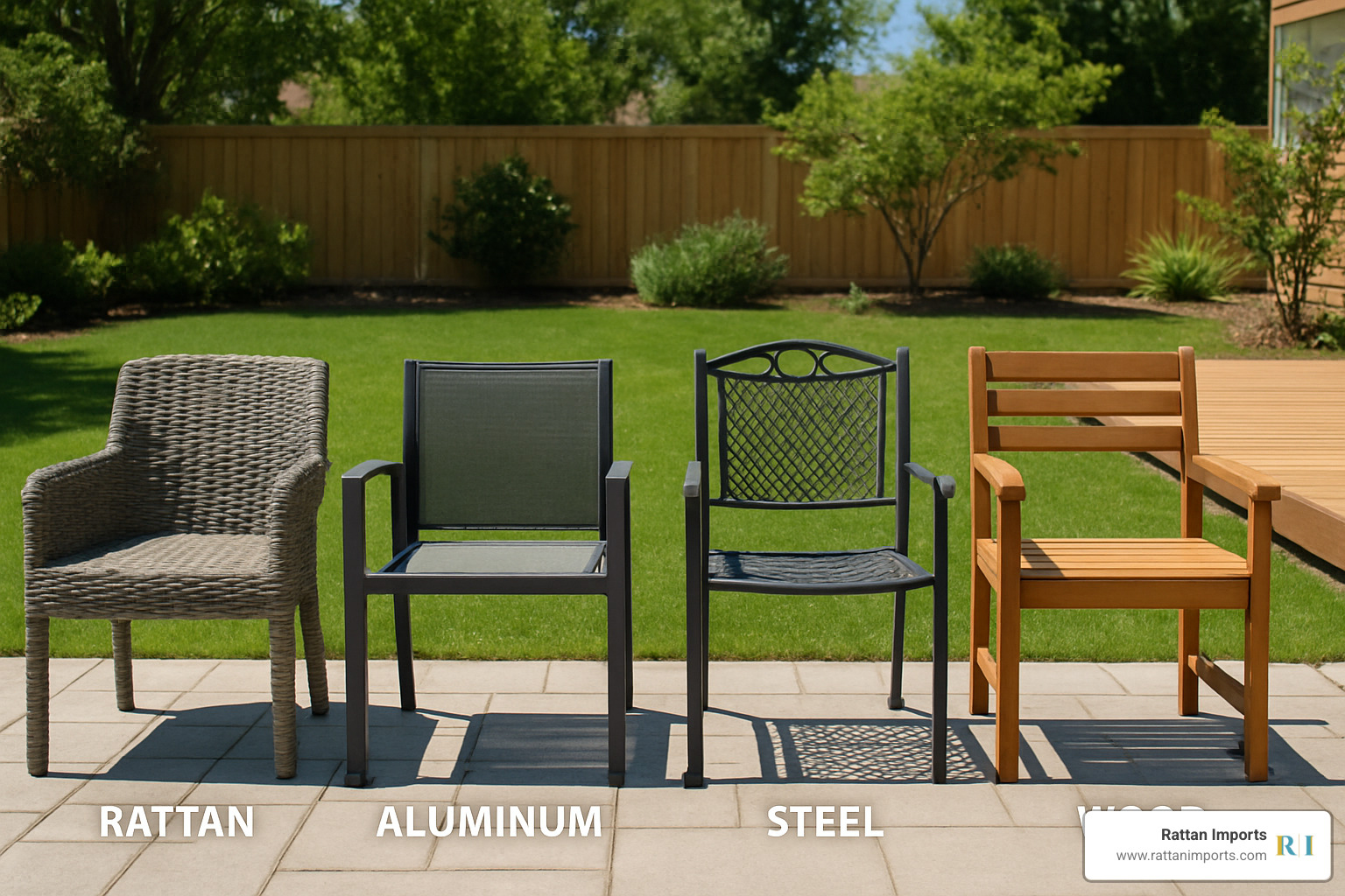 comparison of different outdoor furniture materials - atlanta deluxe rattan garden furniture