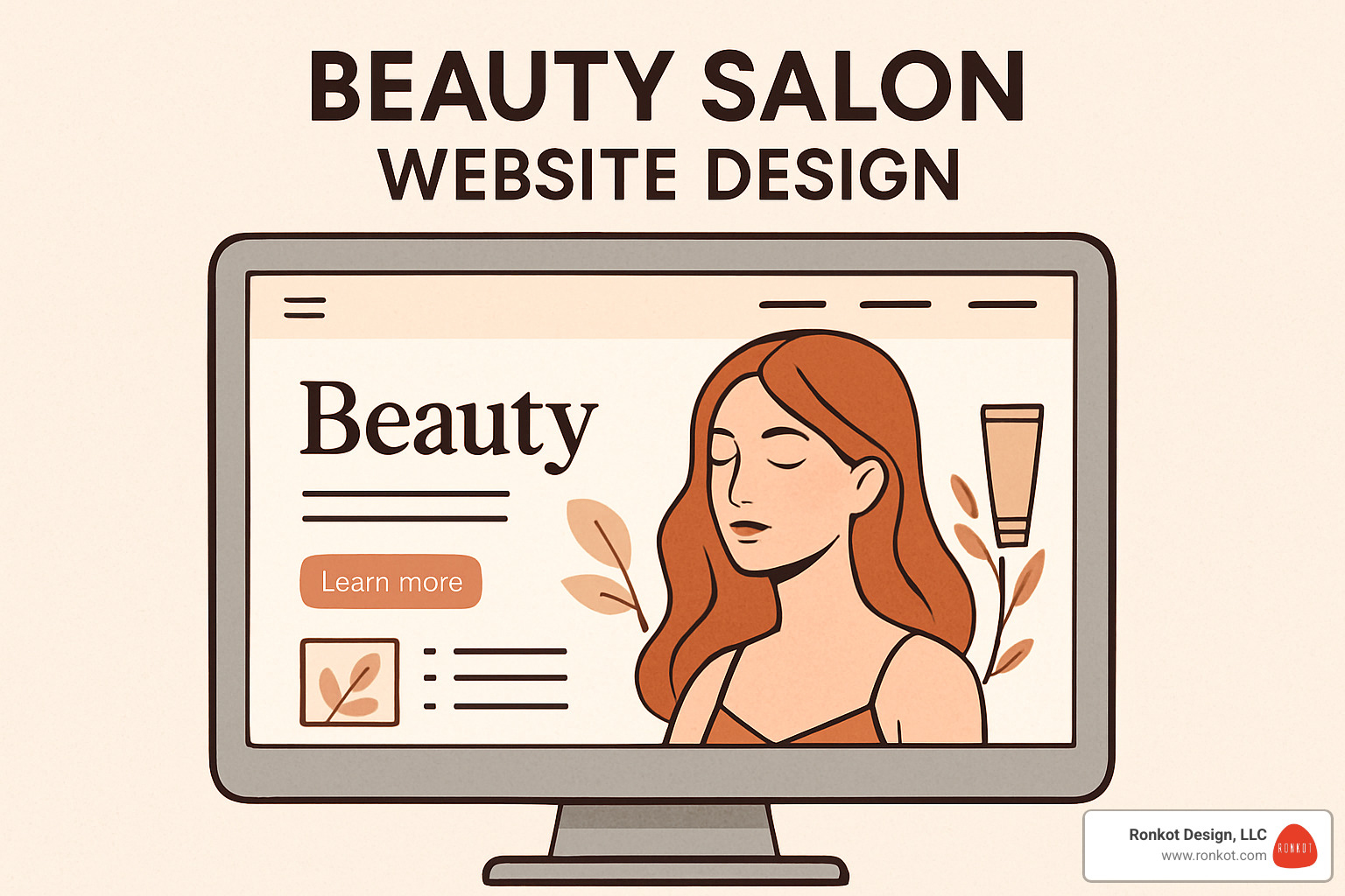 Muse Salon website featuring parallax scrolling effects - Beauty salon website design