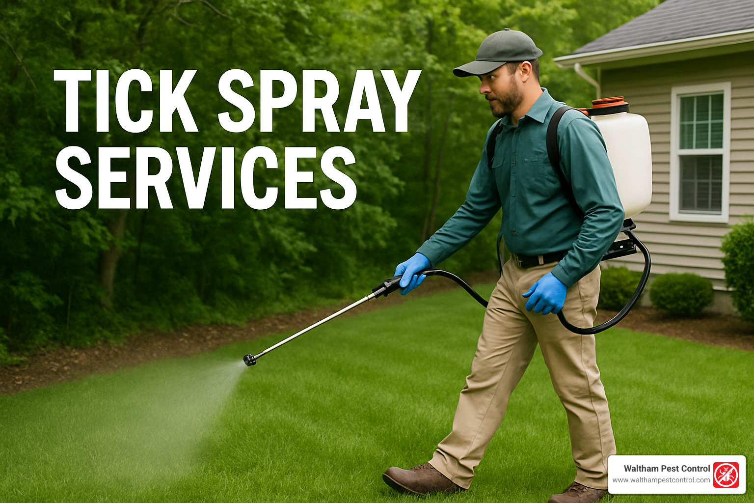 treated property perimeter showing application zones - tick spray services