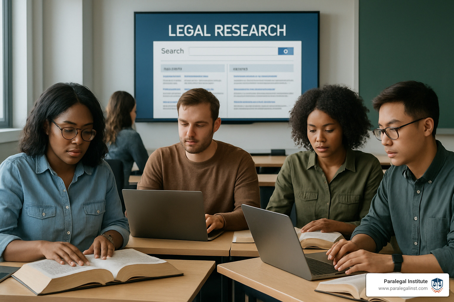 Paralegal student learning legal research techniques - is paralegal an entry level job