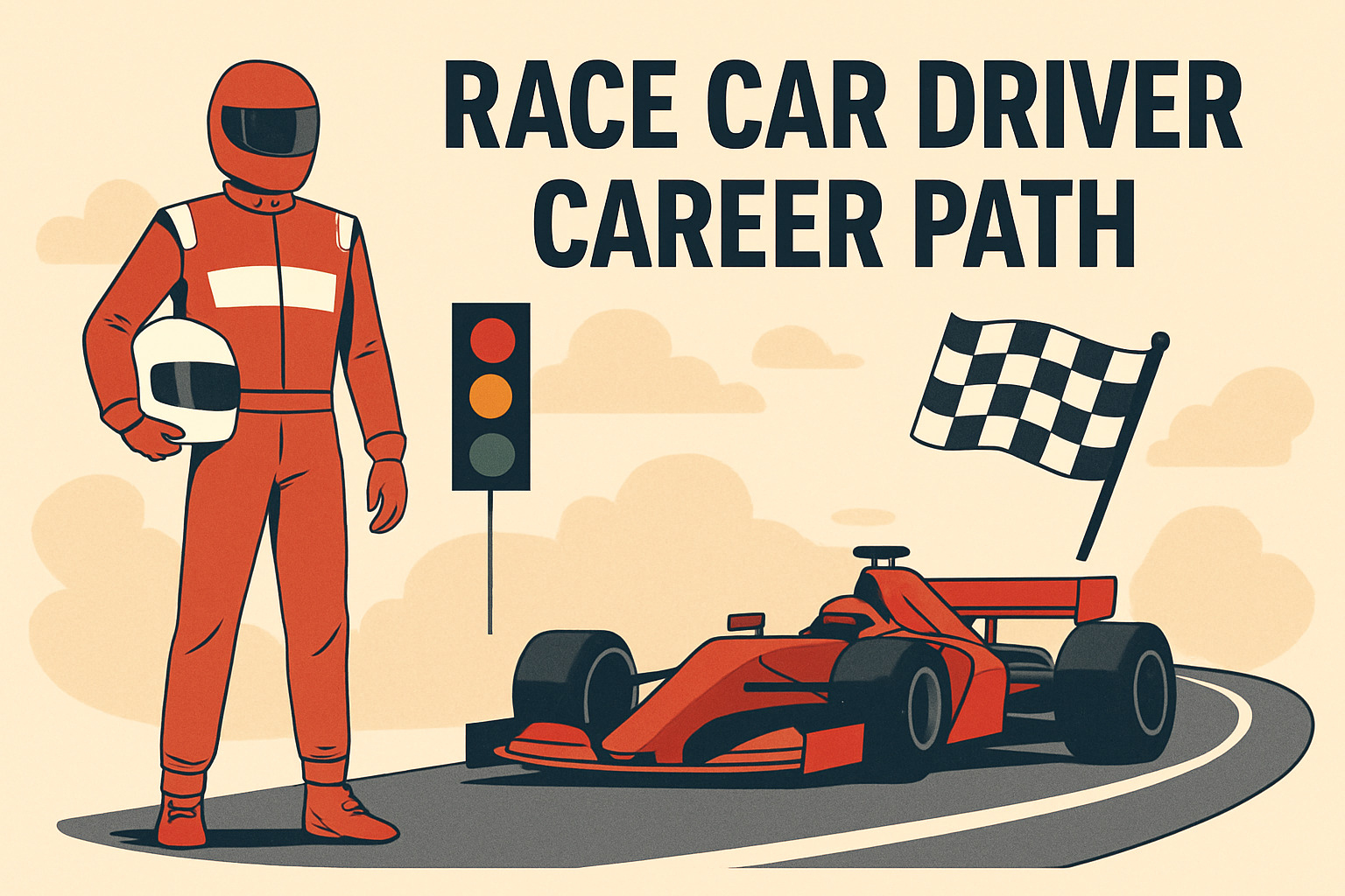 Racing driver presenting to sponsors with professional deck - race car driver career path