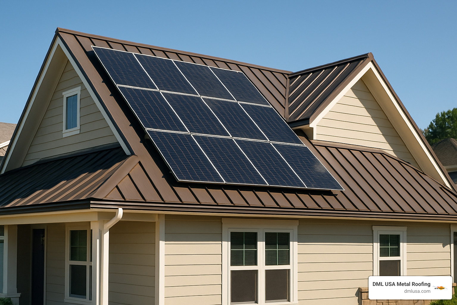 solar panels installed on metal roof - Eco-friendly roofing solutions