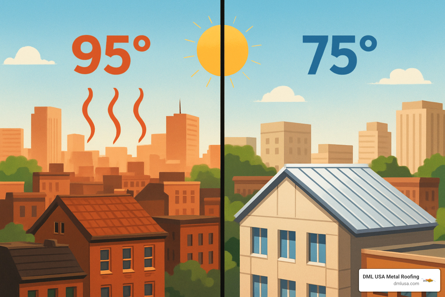 urban heat island effect vs cool metal roof - Eco-friendly roofing solutions