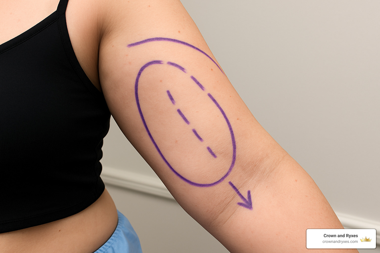 surgical arm markings for liposuction - Liposuction for arms