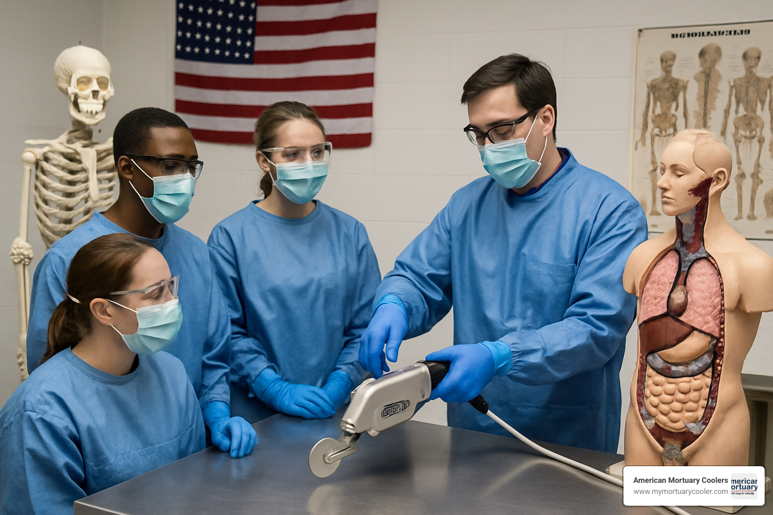 Training session for proper use and maintenance of Mopec autopsy saws - mopec autopsy saw