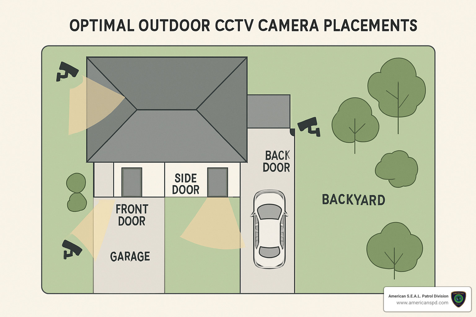 optimal camera placement map for home - best cctv camera for outside home