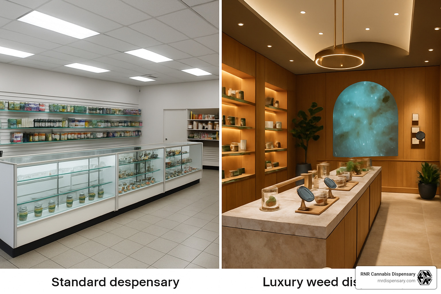 comparison of luxury vs standard dispensary interior - luxury weed dispensary comparison of luxury vs standard dispensary interior - luxury weed dispensary