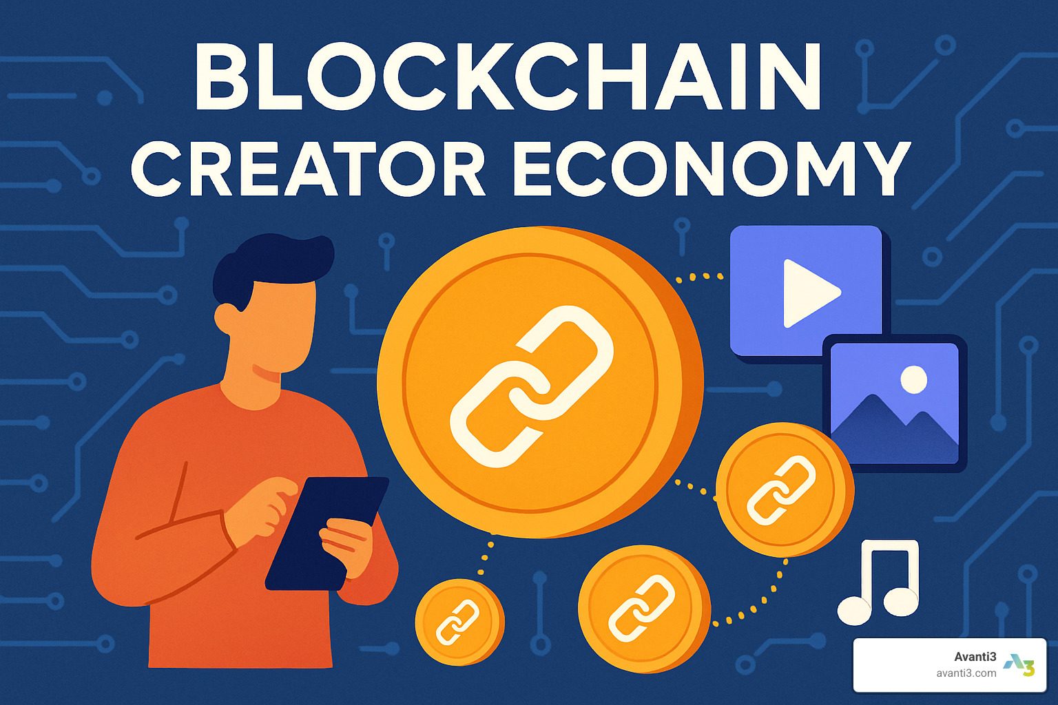 Collage of DAO dashboards showing governance interfaces and treasury management tools - blockchain creator economy