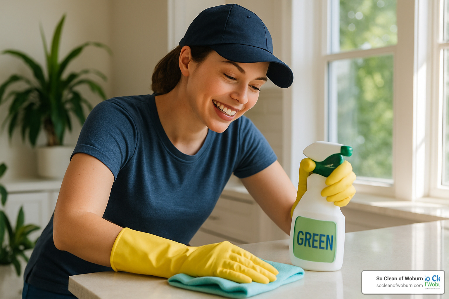 professional cleaner using eco-friendly products - healthier home cleaning products