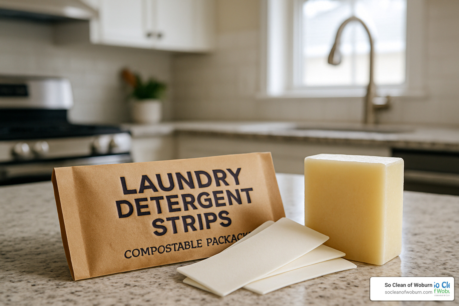 laundry detergent strips and solid dish soap bar - healthier home cleaning products