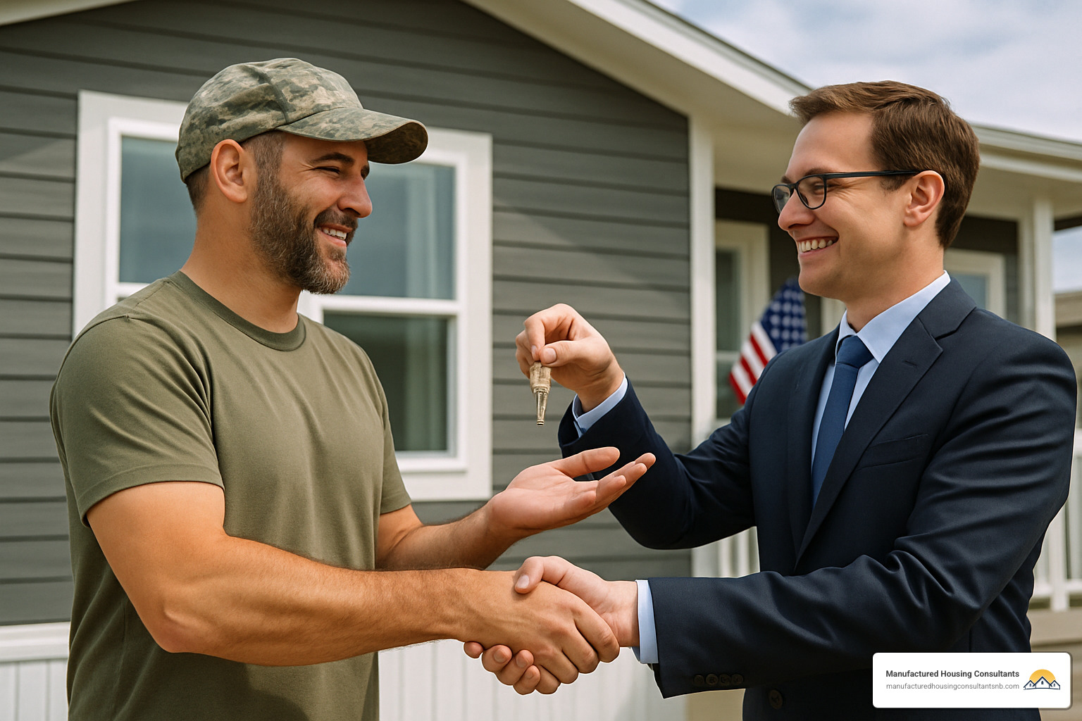 Keys being handed to veteran homebuyer - va loan rules for manufactured homes
