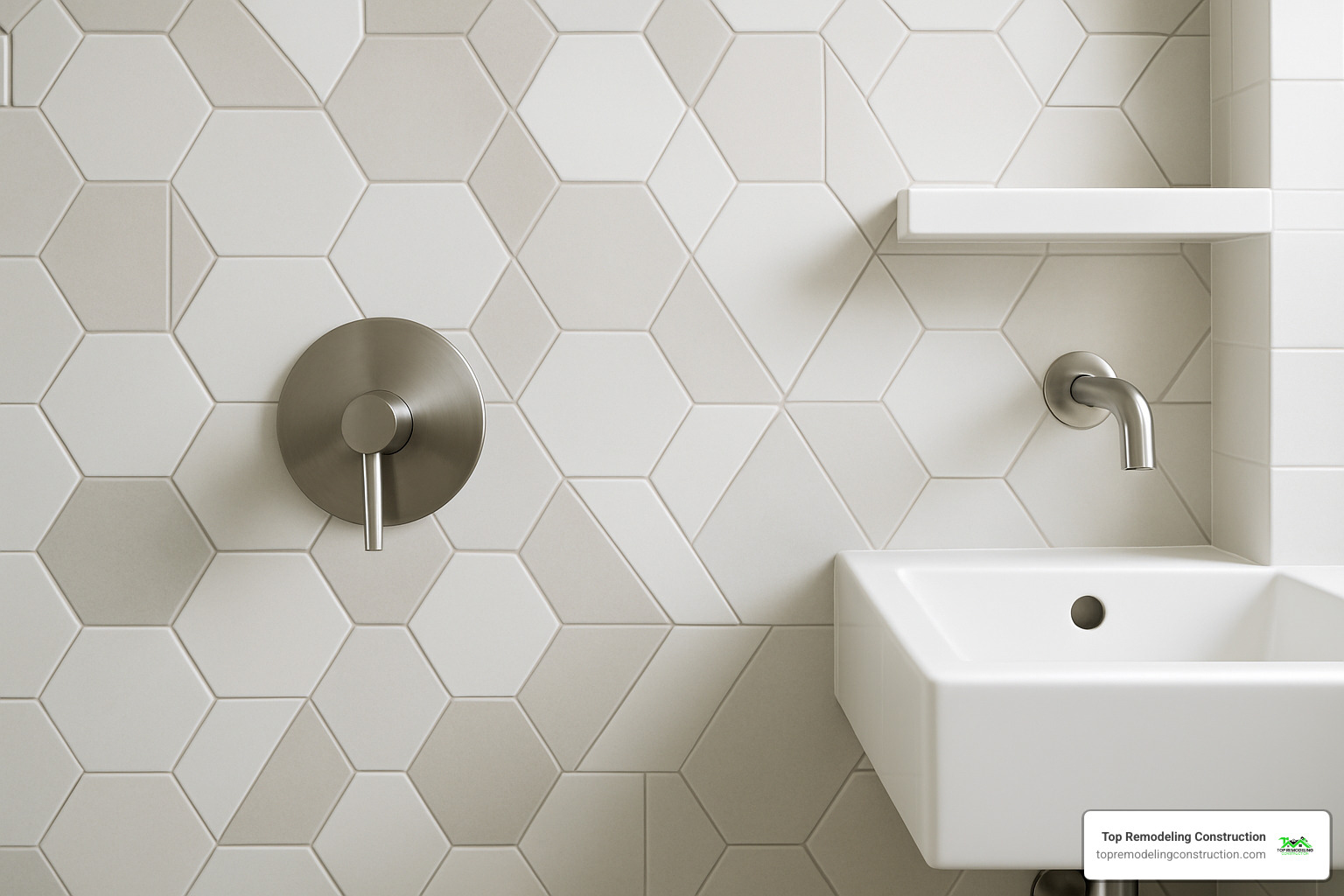 geometric bathroom tile pattern - Contemporary bathroom designs