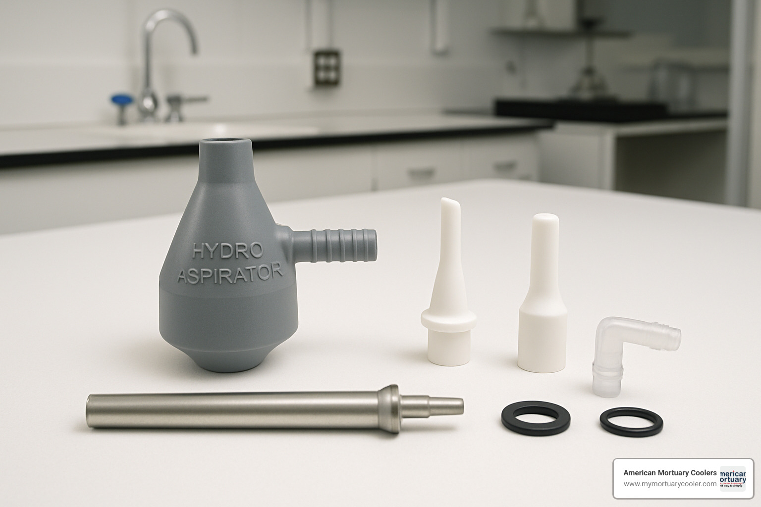 Disassembled hydro aspirator parts - hydro aspirator