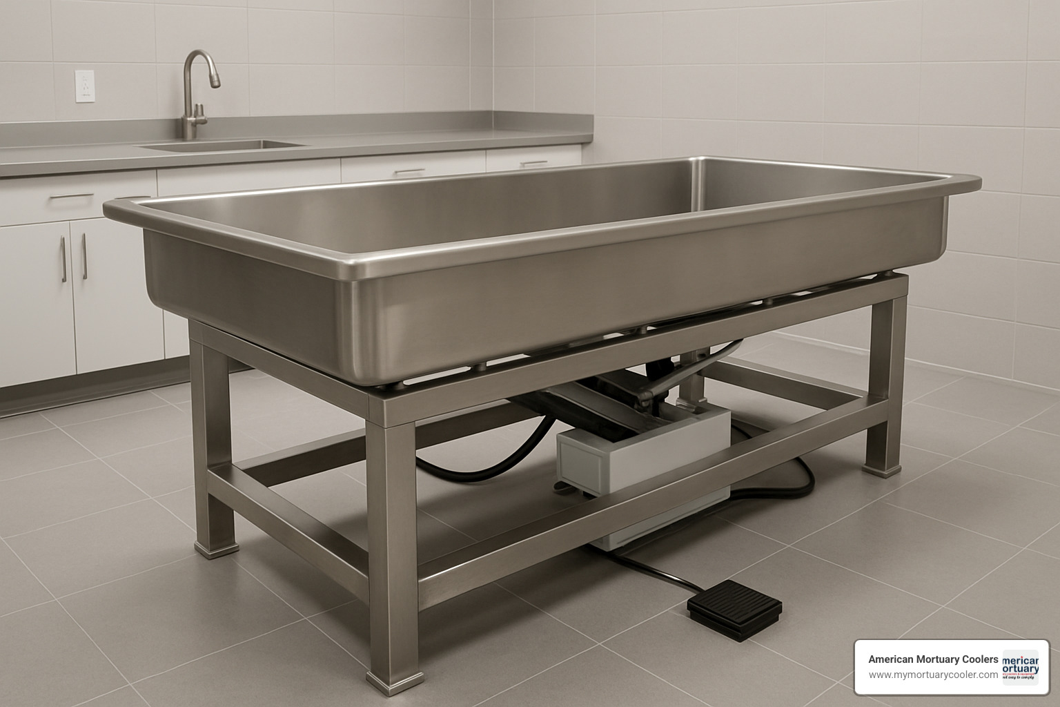bariatric mortuary washing table with deep trough - mortuary washing table