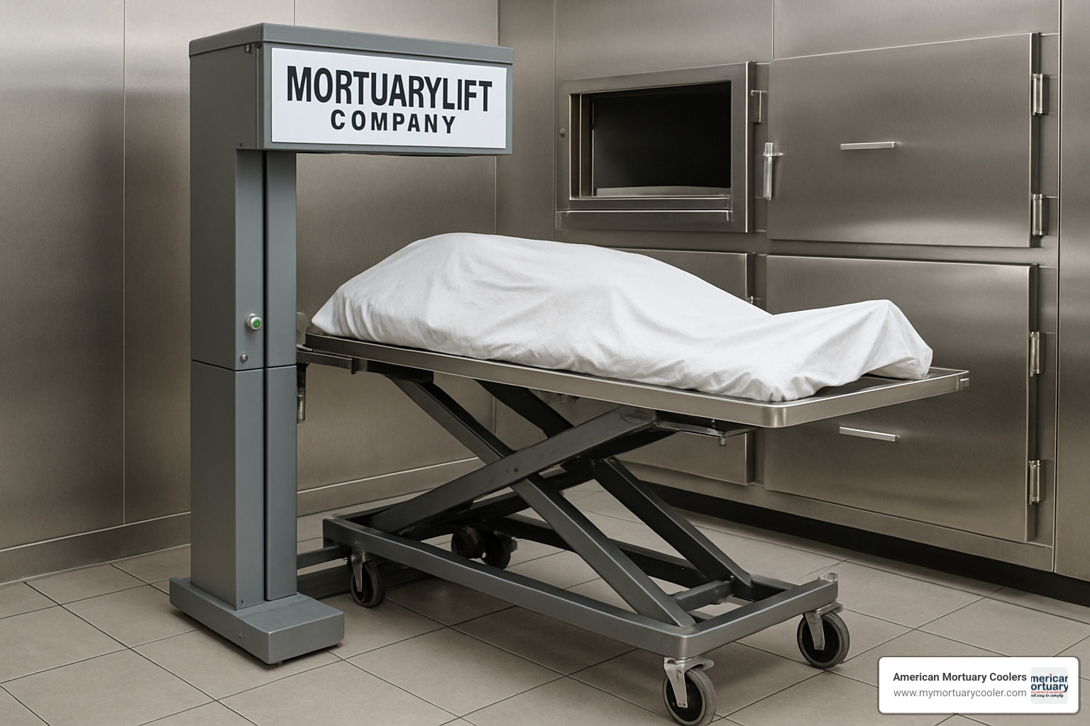 Mortuary Lift Company support team assisting with installation - mortuaryliftcompany.com