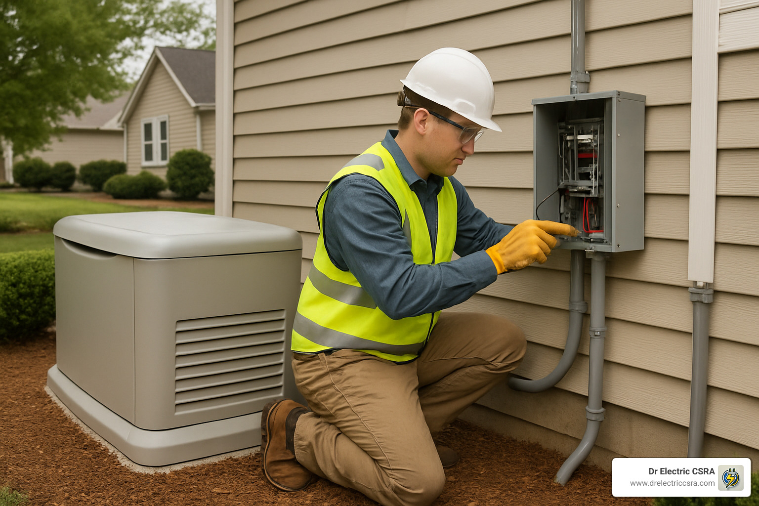 Transfer switch installation for whole house generator - full house generator price