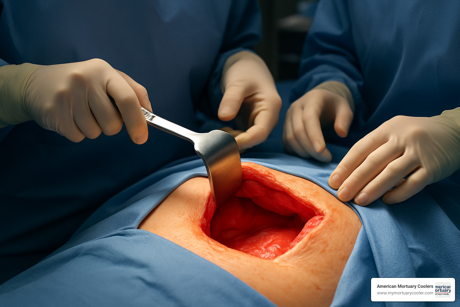Richardson retractor in use during surgery - richardson retractor