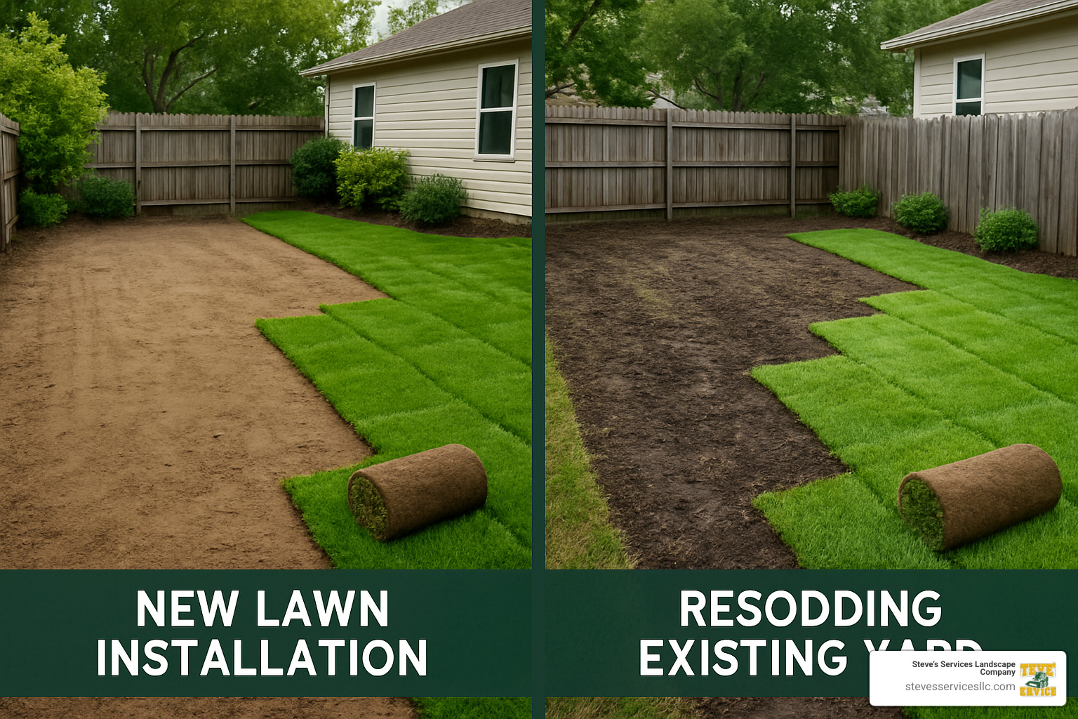 Comparison of new lawn installation versus resodding an existing yard - sod installation cost