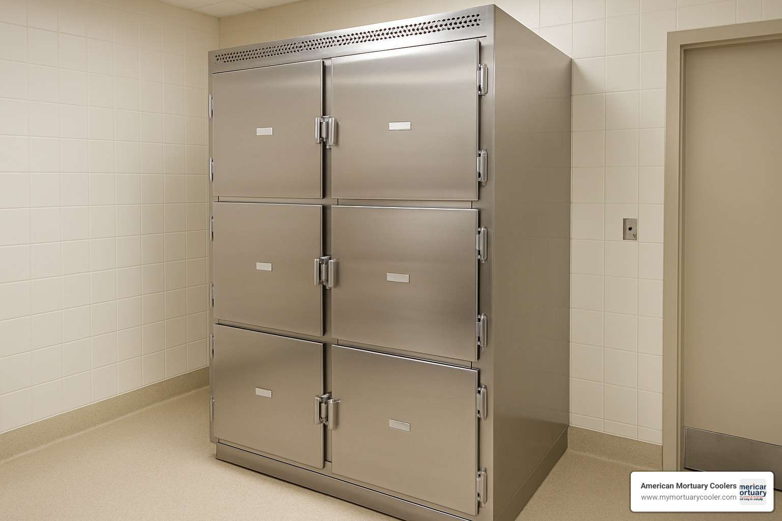 four body upright mortuary cooler - www.medicalstretchers.com