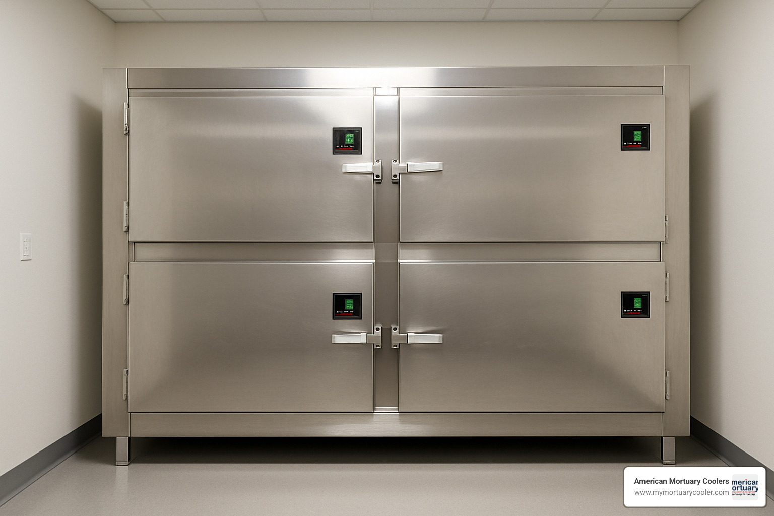 Multi-body mortuary chamber with digital controls - www.mobimortuarycooler.com