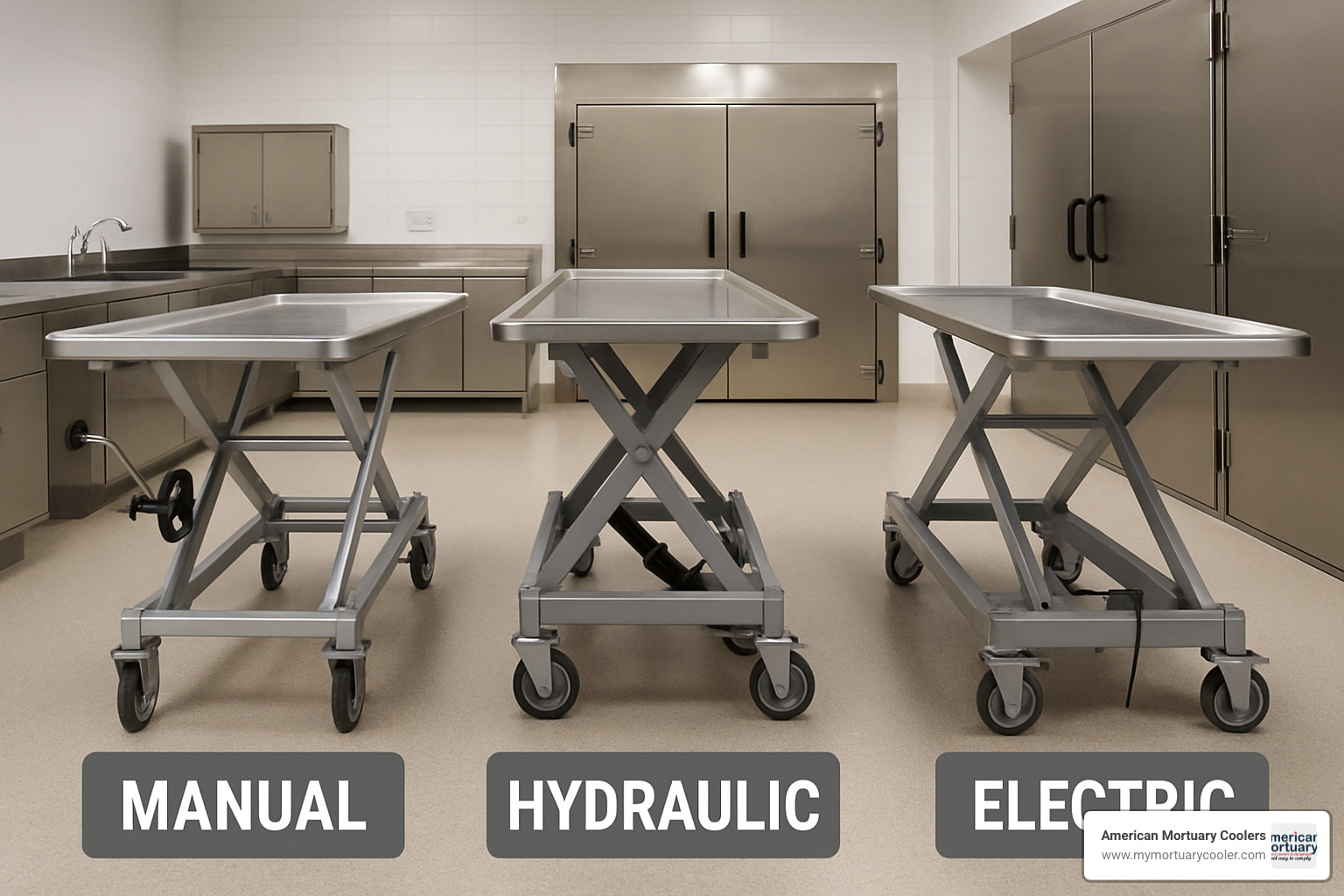Comparison of manual, hydraulic, and electric mortuary scissor lifts - mortuary scissor lift photos