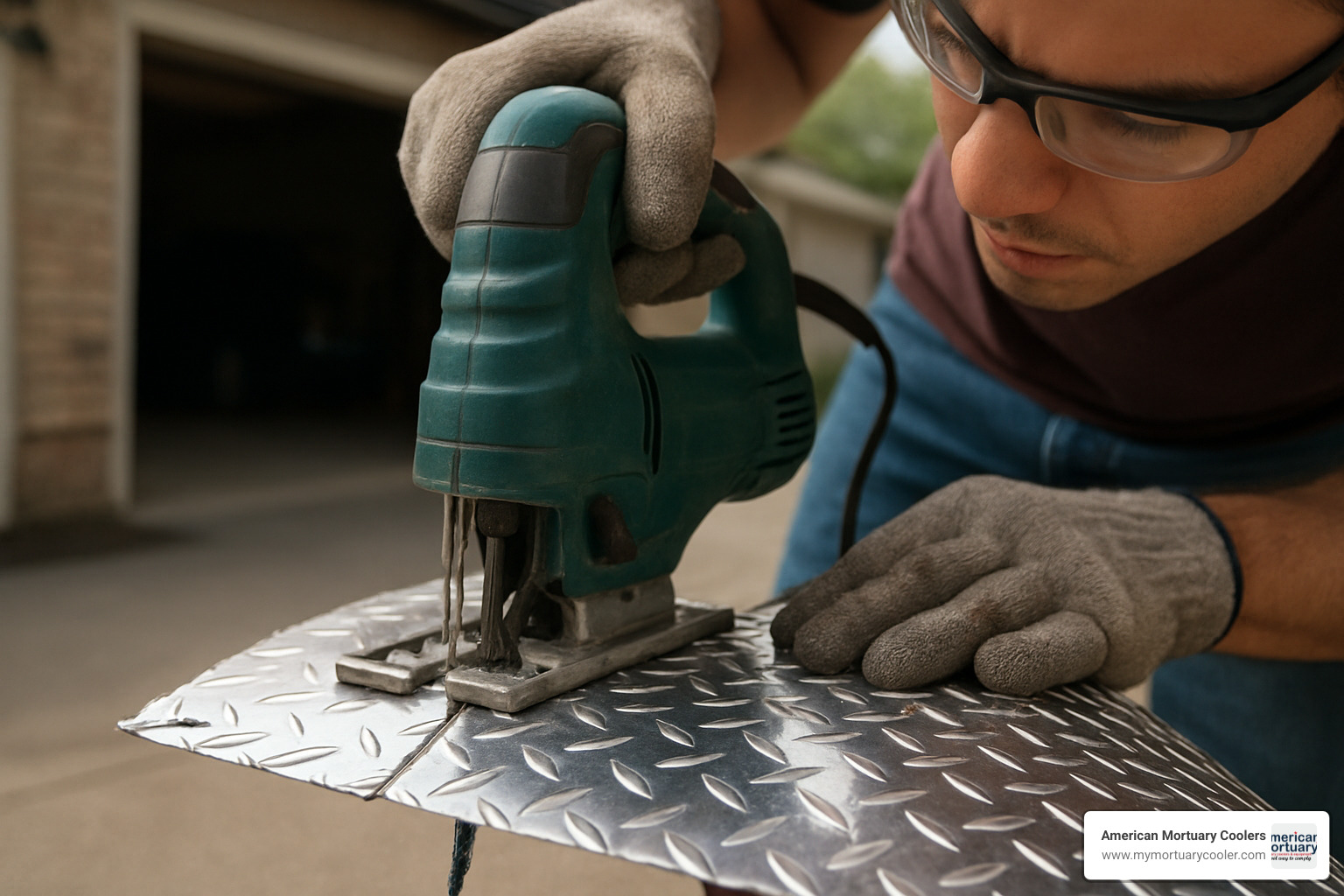 cutting flexible diamond plate sheet with jigsaw - flexible diamond plate for bed of ickup