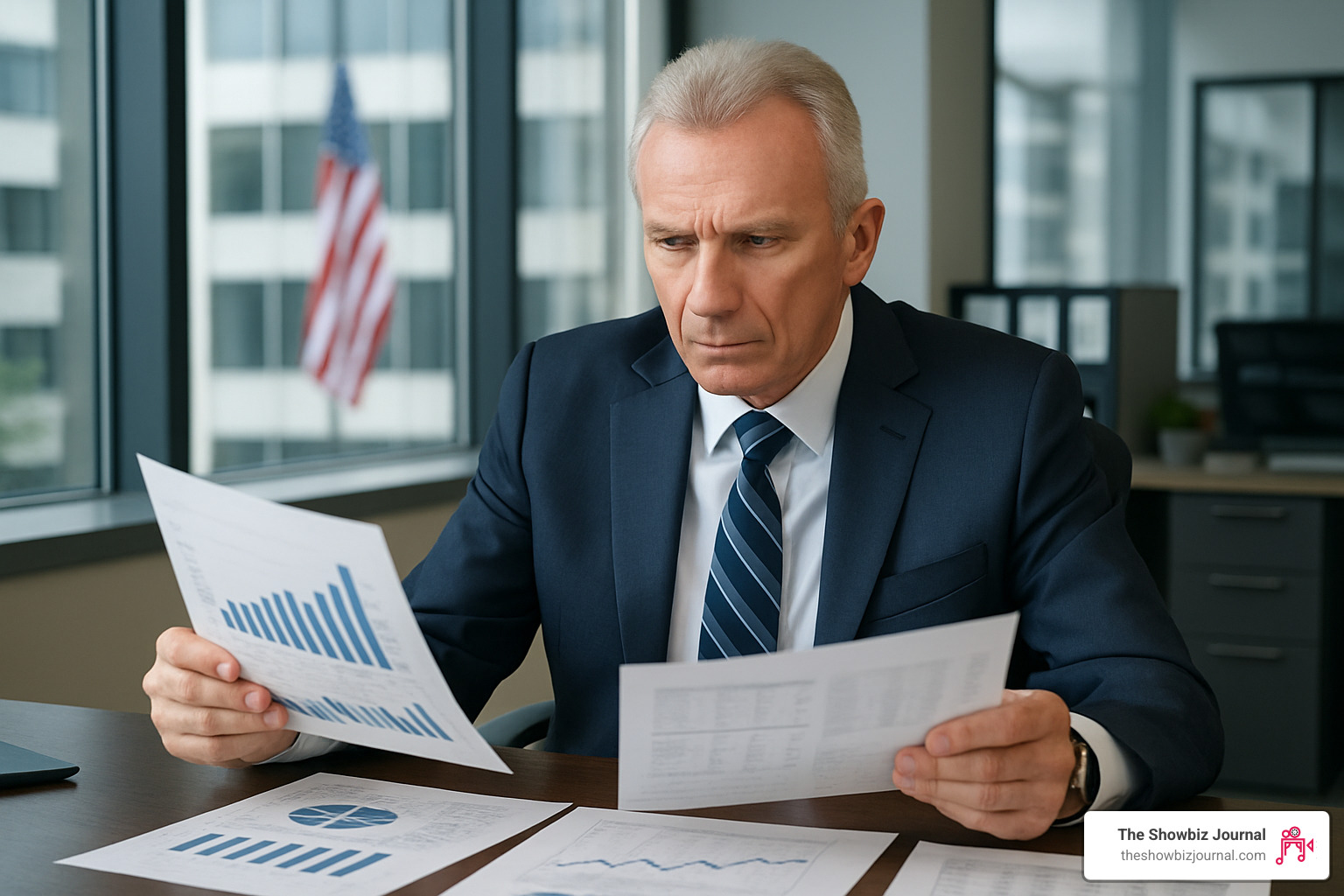 Joe Montana in business attire analyzing investment documents - celebrities investing in startups Joe Montana in business attire analyzing investment documents - celebrities investing in startups