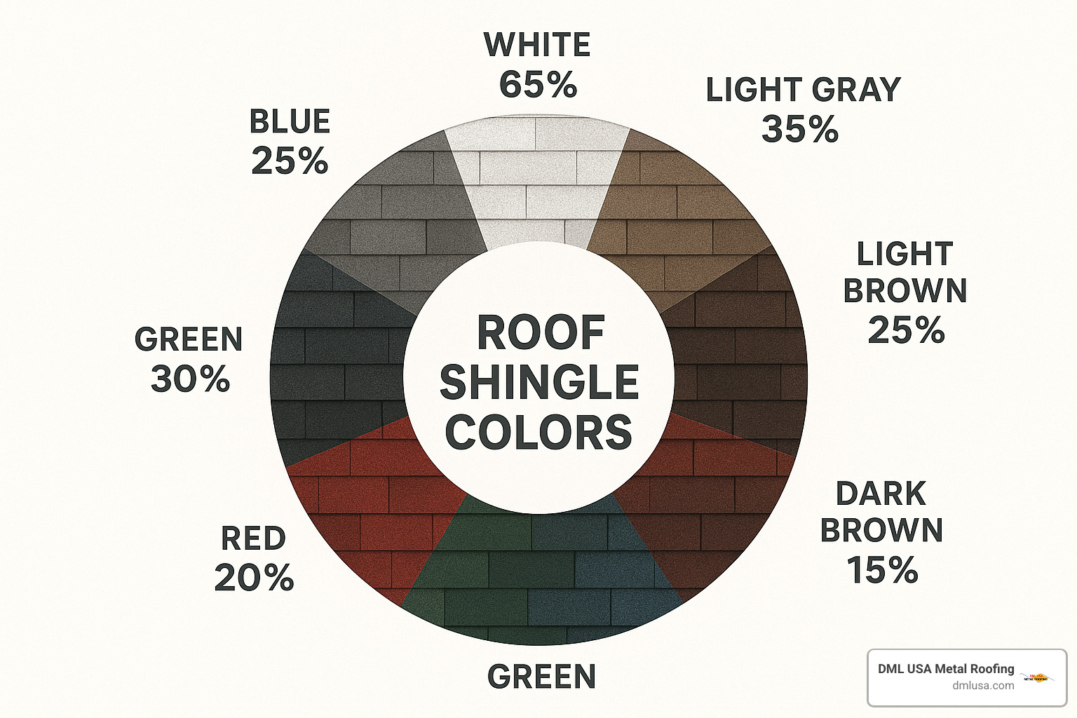 color wheel showing reflectivity values for different roof shingle colors - roof shingles energy efficient
