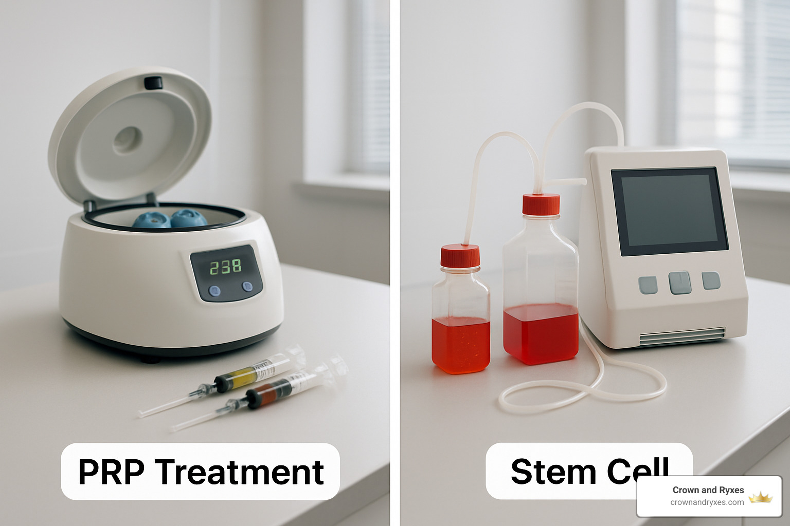 Comparison of PRP treatment equipment versus stem cell processing equipment - stem cell scalp injections