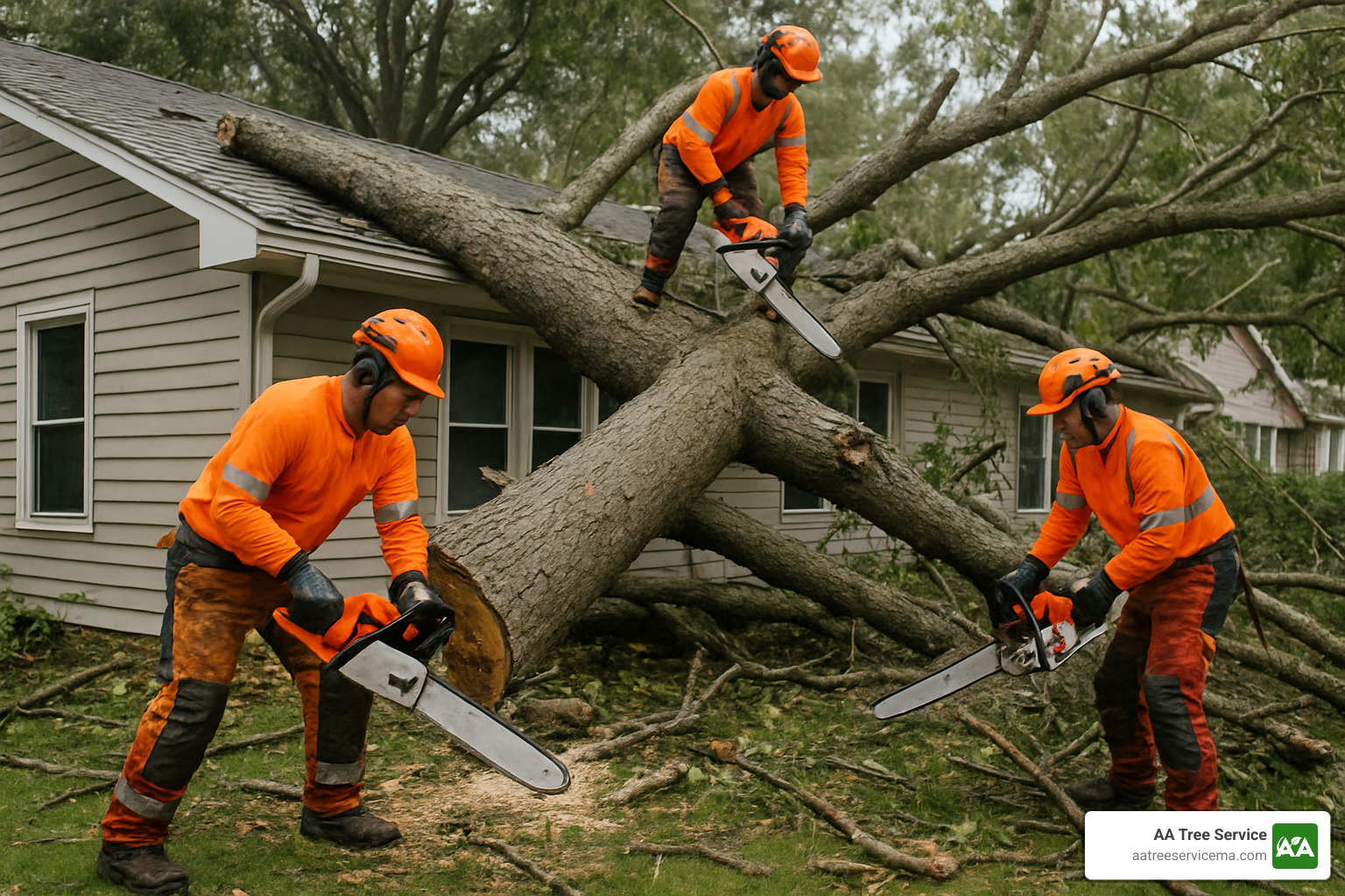 emergency tree removal after storm damage - storm clean up near me