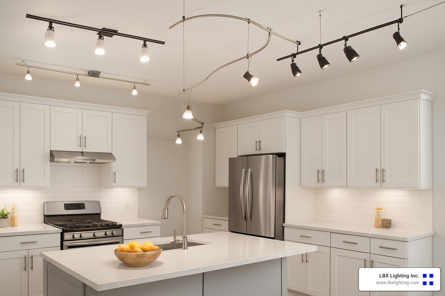 Different types of track lighting systems for kitchens - track lighting for kitchen