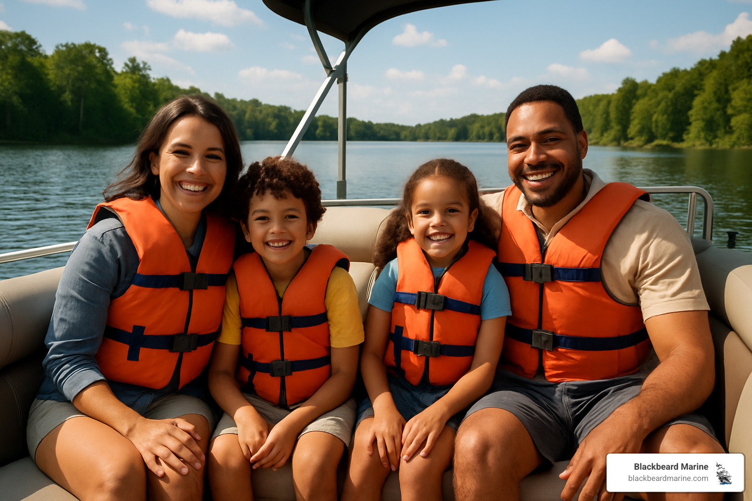 family enjoying a day on a pontoon boat - Pontoon boat buying guide
