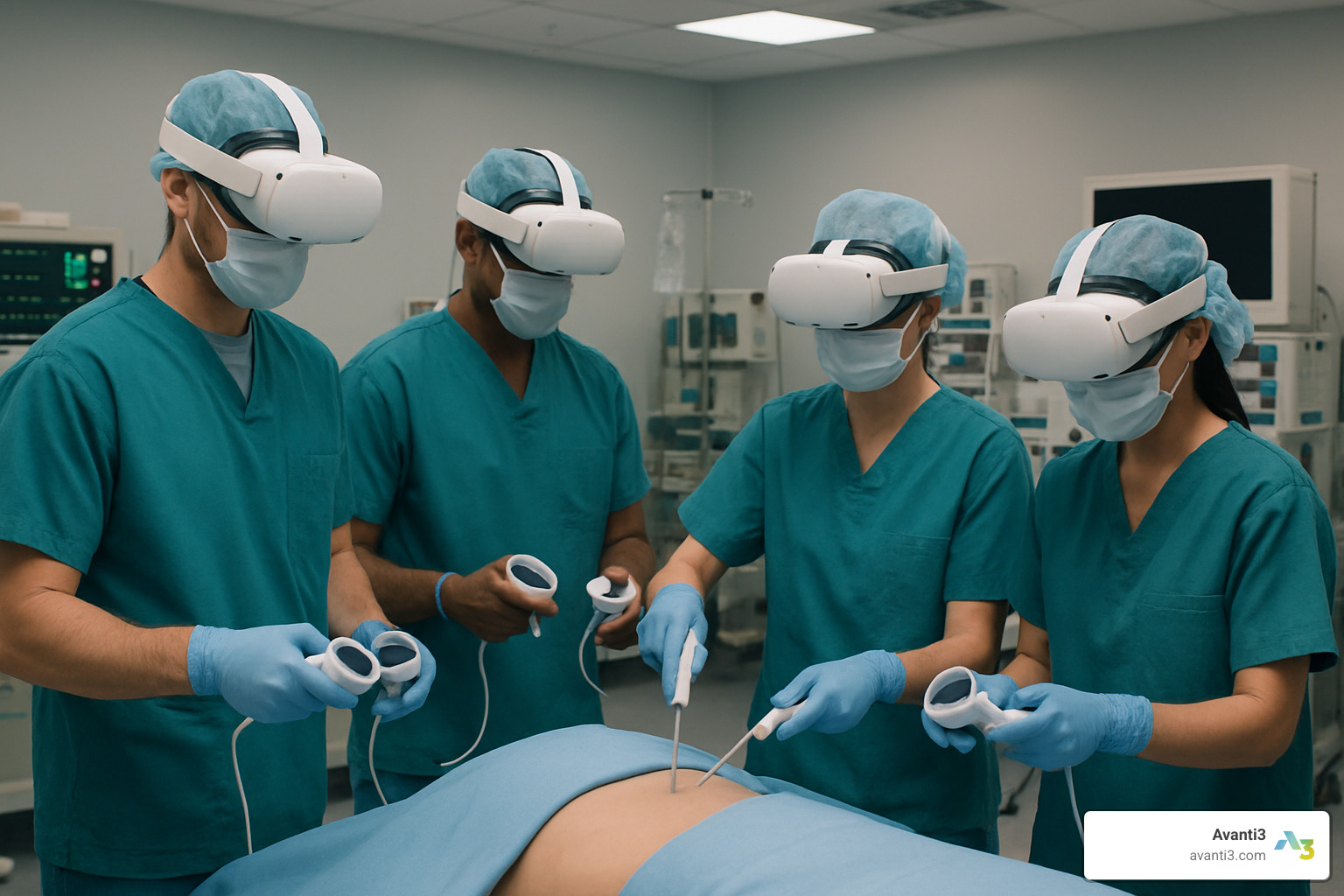 medical VR training simulation - AR and VR experiences