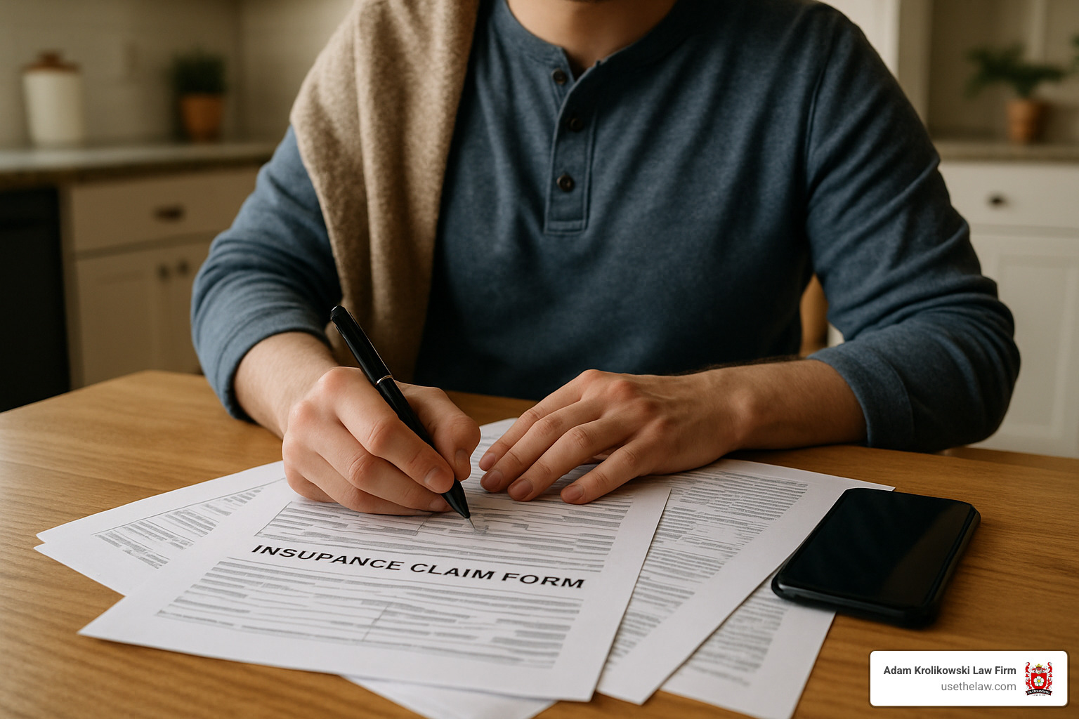 person filling out insurance claim form - uber lyft accidents